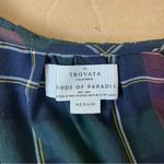 Trovata Birds of Paradis Erica Pleated Collar Blouse Green Size M Photo 6