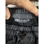 ZARA  Wide Leg Faux Leather Pull On Black‎ Pants Womens Size XS NWOT Photo 3