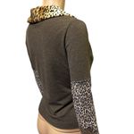 Casadei  Mixed Media Vintage Leopard Paisley Lightweight Jacket Faux Fur Collar Photo 7