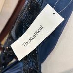 Victoria Royal Ltd Navy Formal Long Beaded Dress in Size 8 Black Tie Wedding Blue Photo 7