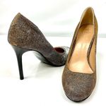 Banana Republic  Hello Sole Mate Gold Metallic Heels size 6 Glitter Stiletto Pump Photo 0