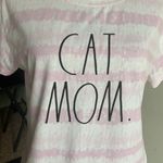 Rae Dunn  Cat Mom Tie Dye Pink WhiteTee Shirt Photo 3