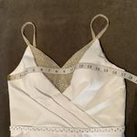 Women’s White Wedding Dress Leg Slit Silver Beading Corset Back Size 6 NWOT Photo 11