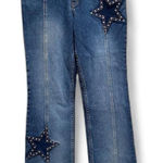 Vintage Lawman Slim Fit Bootcut Jeans Embroidered Stars NWT Deadstock Western Blue Size 0 Photo 0