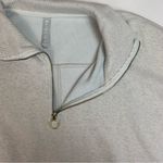 Athleta  women's 1x cozy 1/4 zip pullover sweatshirt gray cream prep Lulu athleti Photo 5