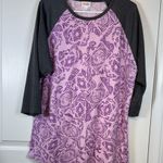 LuLaRoe  Disney Randy Ariel Little Mermaid Baseball Tee Shirt Size 2XL EUC #5685 Photo 0