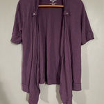 Sonoma  Lifestyle Purple 3/4 Sleeve Open Front Cotton Cardigan Size Small Photo 0