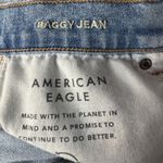 American Eagle SZ 2 Baggy Jeans Distressed Rips Hi-Rise Zip-Fly Pockets Whisker Photo 9
