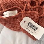 None Rust Brown Boho Crochet Knit Strappy Back Tie Top โ Festival Indie Aesthetic S Photo 3
