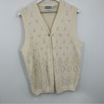 American Vintage Vintage Y2K Cream Sweater Vest Cardigan Size Small Boho Coquette Fairycore Photo 2