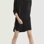 Wilfred  Aritzia Women’s XXS Bossut Silk Long Sleeve Button‎ Down Up Black Dress Photo 0