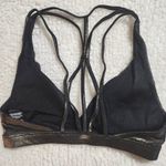 PINK - Victoria's Secret Pink Victoria Secret Gold/Black Sparkle Ultimate Racerback Sport Bra SZ SMALL Photo 4