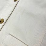 Talbots Corduroy Utility Jacket Collared Button Shacket Ivory Photo 3