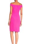 Vince Camuto NEW Fuchsia Off the Shoulder Bodycon Midi Dress Size 10 Fitted NWT Photo 1