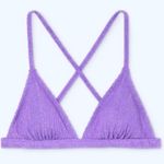 Xhilaration Bikini Top Purple Shimmer Lurex L Metallic Photo 0