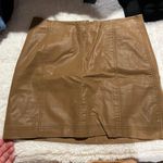 Free People Brown Leather Skirt Photo 0
