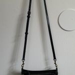 Lucky Brand Black Leather Crossbody Purse Fringe Zipper Photo 0