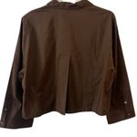 Everlane  Woven PJ Top Boxy Button Down Drop Shoulder Long Sleeves Brown S Photo 5