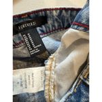 Forever 21  Skirt Womens Medium Acid Wash Distressed Denim Concert Grunge Punk Photo 2