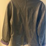 Elegant Black Leather Jacket with Purple Interior LG HOOK Size: S Photo 4