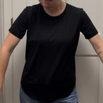 Lululemon Mesh Black Short Sleeve T-Shirt - Size 10 Photo 1