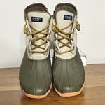 Sperry  Womens Top-Sider Saltwater Rain Duck Boots Canvas Green Size 7.5 M Photo 2