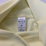 Anthropologie NWOT WILO by  Butter Yellow Pastel Ribbed Biker Shorts Spandex M Photo 4