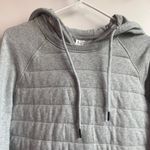 Zyia  Gray Quilted Combo Pocket Hoodie Sweatshirt Photo 5