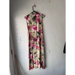 Bahama Beach Medium Vintage 90s Vacation Floral Tropical Full Button Midi Dress‎ Photo 3