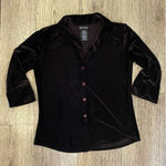 No Boundaries  Y2K Brown Button Up Large 11/13 Top Photo 0