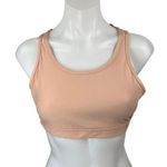 C&C California Peach Coral Lace Up Sleeveless Athletic Sports Bra Crop Top Sz L Photo 0