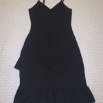 Lulus Lulu’s Spaghetti Strap Black Dress Ruffle Bottom Size XS Like New Photo 3