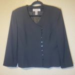 Rena Rowan Vintage  for Saville Black 100% Wool Blazer Jacket 8 Button Size 14 Photo 2