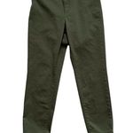 Loft Pants Army Green Stretch High Rise High Waisted Tapered Ankle Pants Size 12 Photo 11