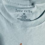Love Tribe  Hate Less & Love More Retro Bohemian Oversized T Shirt Photo 4