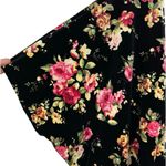 Bohemian Velvet Floral Kimono Coverup Fringe Trim Black Pink Size Medium Photo 1