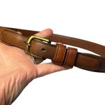 Coach Vintage Leather Cowhide Belt Brown Solid Brass Buckle Classic western 30" Photo 2