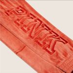 Velvet Hoodie with Bold Lettering in Orange Size undefined Photo 12