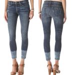 Current/Elliott Current Elliot Jeans 27 The Cut Off Crop Stiletto Darkota With Tribal Cuff Photo 1