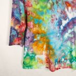 Hanes Womens Small Top Tie Dye Electric Love Hooded Blue Purple Pink Green 252 Photo 2