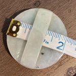 Vintage Hand Carved Natural Myanmar Burma A Jade Dragon Lucky Amulet Belt Buckle Blue Photo 4