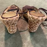 Guess #165   Women's Brown and Ratan Wedge Sandals Photo 4