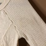 Anthropologie Eri + Ali Waffle Thermal Sweater Cream Ivory Size Small Photo 4