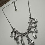 Carolee Rhinestone Silver Tone Clear Necklace Evening / Wedding Wear Signed Photo 4