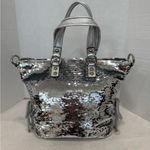 Coach RARE Vintage New  Poppy Limited Edition Sequin Spotlight Silver Tote #13821 Photo 4