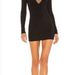 superdown  Maris Deep V Mini Dress in Black Small Photo 0