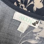 Abound  Floral Short Sleeve Button-Front A-Line Mini Dress Charcoal Size Small NW Photo 7