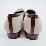 Salvatore Ferragamo  Tan‎ Beige & Brown Croc Cap Toe Flats 8.5 AAAA (Narrow) Photo 5