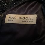 Mac Duggal  5056 Womens Blue BEADED HIGH NECK LONG SLEEVE GOWN WITH DETAILED BELT Photo 13