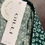 Gilli Green Floral Print Button Front Midi Dress Size M New Tiered Size M Photo 10